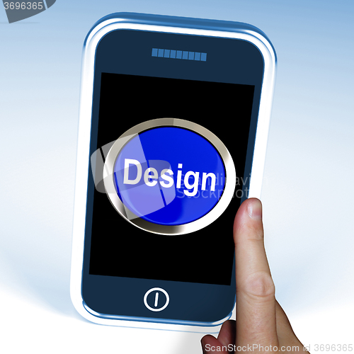 Image of Design On Phone Shows Creative Artistic Designing