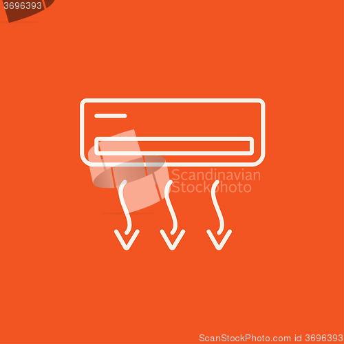 Image of Air conditioner line icon.