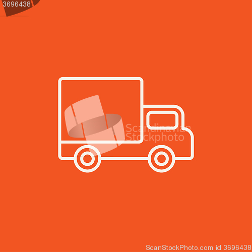 Image of Delivery van line icon.