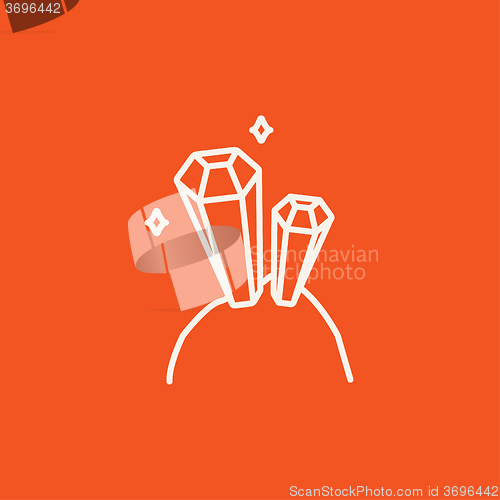 Image of Gemstones line icon.