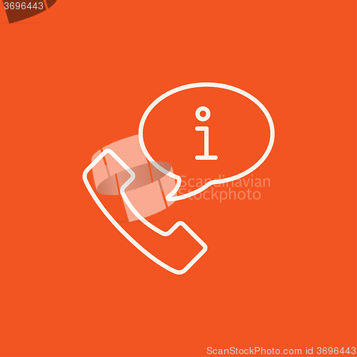 Image of Customer service line icon.