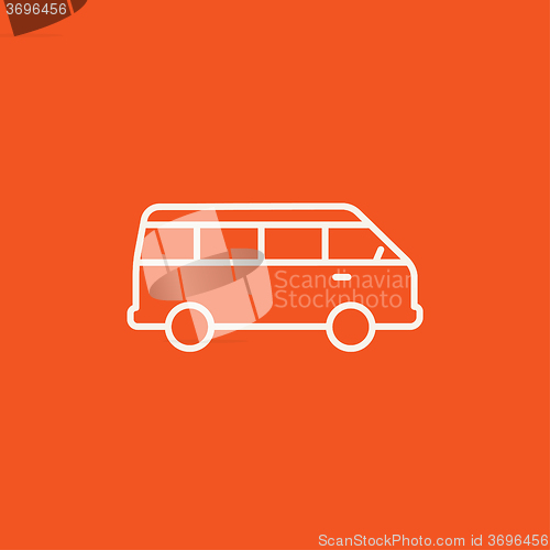 Image of Minibus line icon.