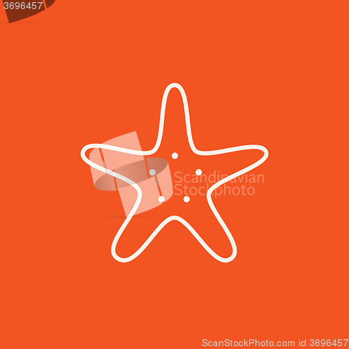 Image of Starfish line icon.