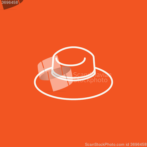 Image of Summer hat line icon.