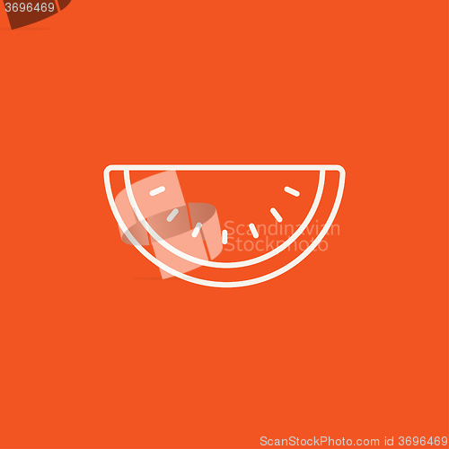 Image of Watermelon line icon.