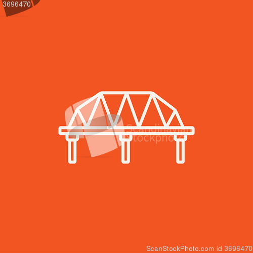 Image of Rail way bridge line icon.