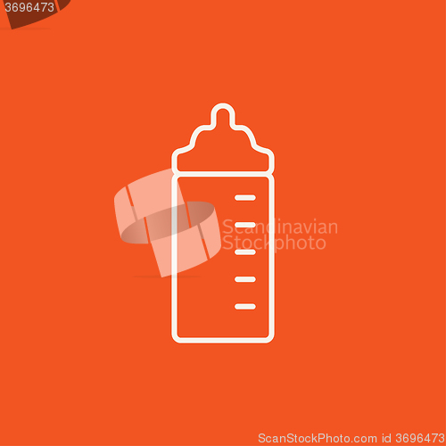 Image of Feeding bottle line icon.