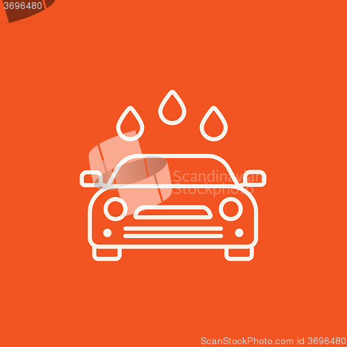 Image of Car wash line icon.