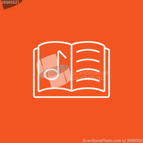 Image of Music book line icon.