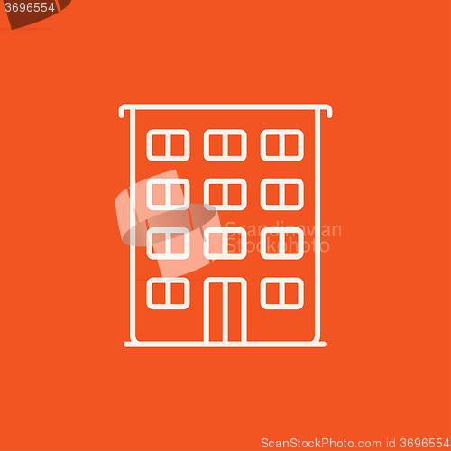 Image of Residential building line icon.