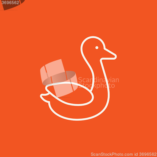 Image of Duck line icon.