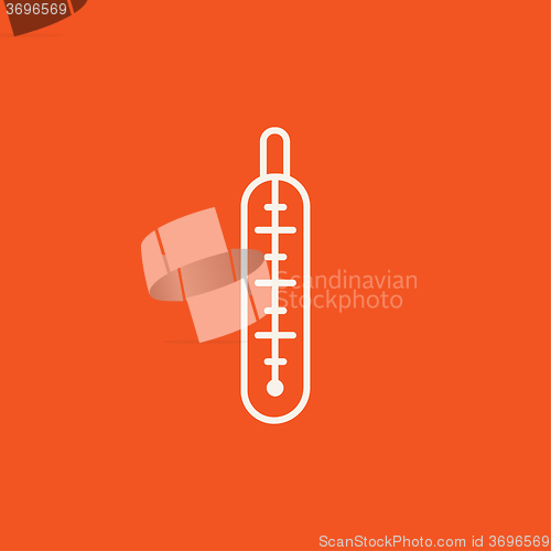 Image of Medical thermometer line icon.