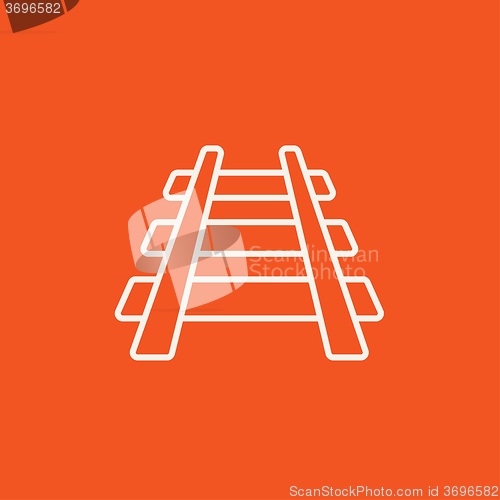 Image of Railway track line icon.
