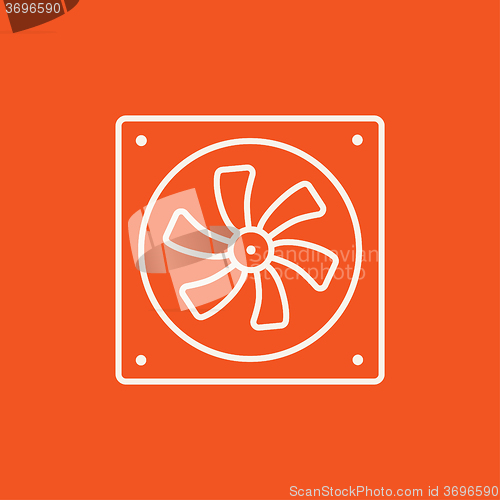 Image of Computer cooler line icon.