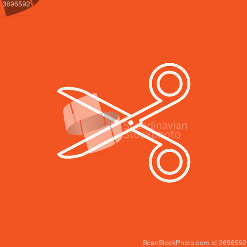 Image of Scissors line icon.