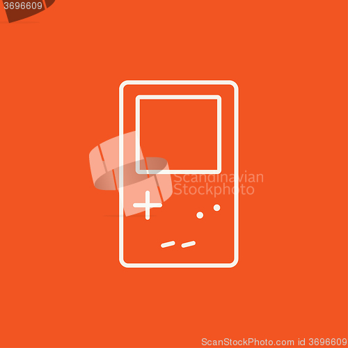 Image of Electronic game line icon.