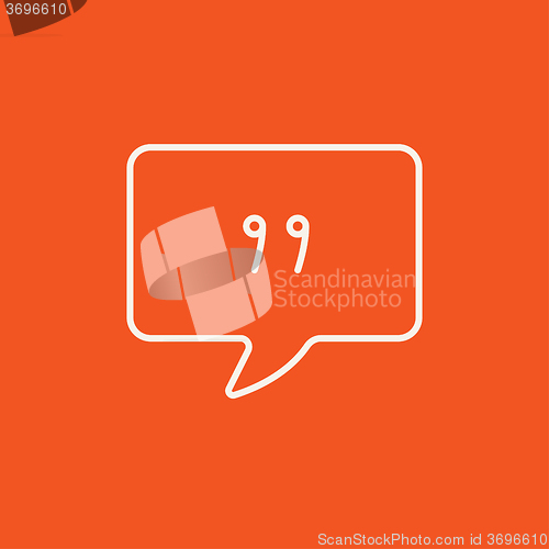 Image of Speech bubble line icon.