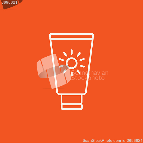 Image of Sunscreen line icon.