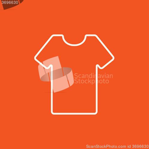 Image of T-shirt line icon.