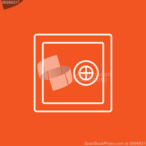 Image of Safe line icon.