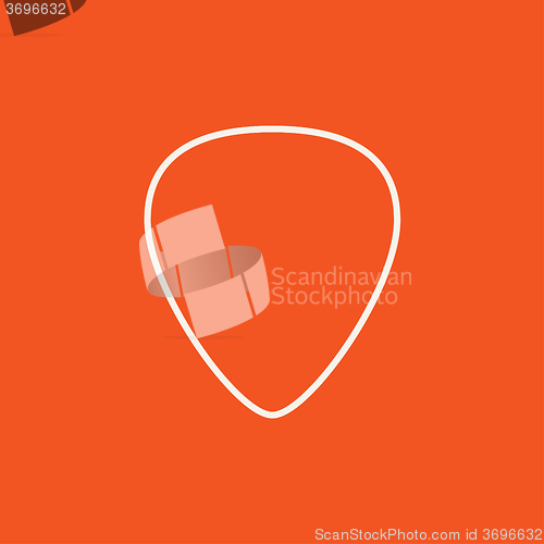 Image of Guitar pick line icon.