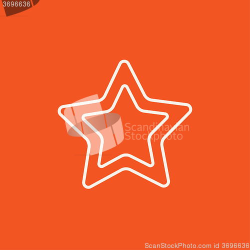 Image of Rating star line icon.