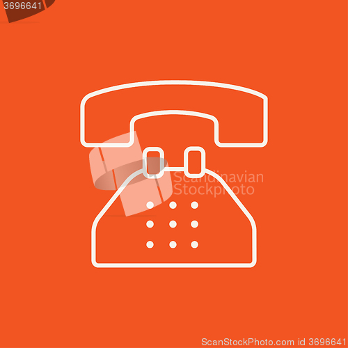 Image of Telephone line icon.