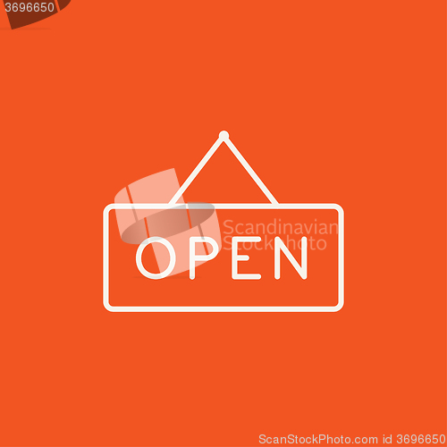 Image of Open sign line icon.
