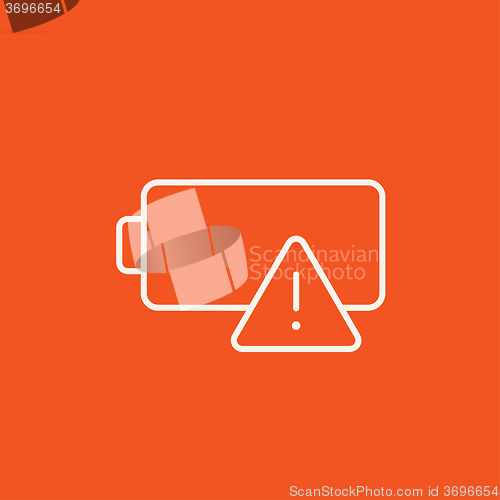 Image of Empty battery line icon.