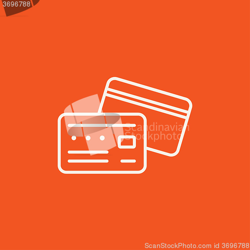 Image of Credit card line icon.