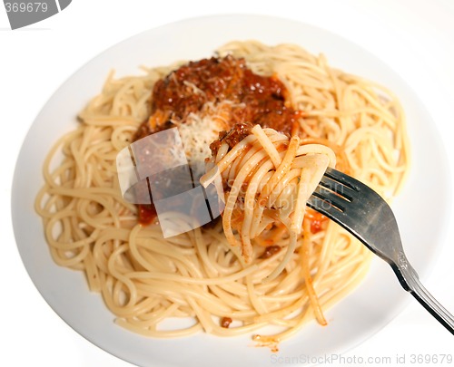 Image of Spaghetti on fork