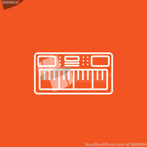 Image of Synthesizer line icon.