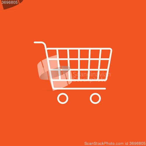 Image of Shopping cart line icon.