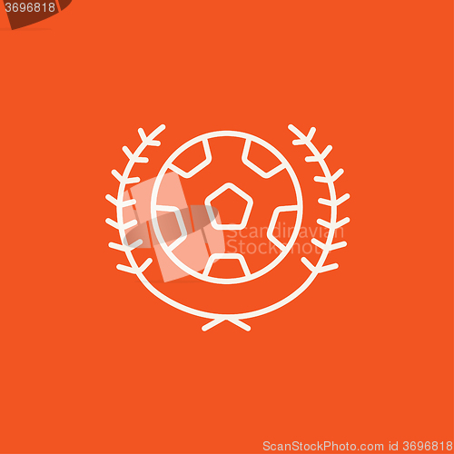 Image of Soccer badge line icon.