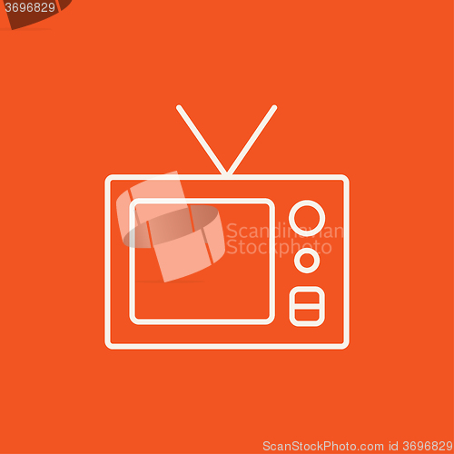 Image of Retro television line icon.