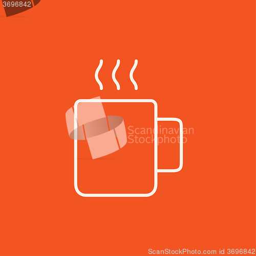 Image of Mug of hot drink line icon.