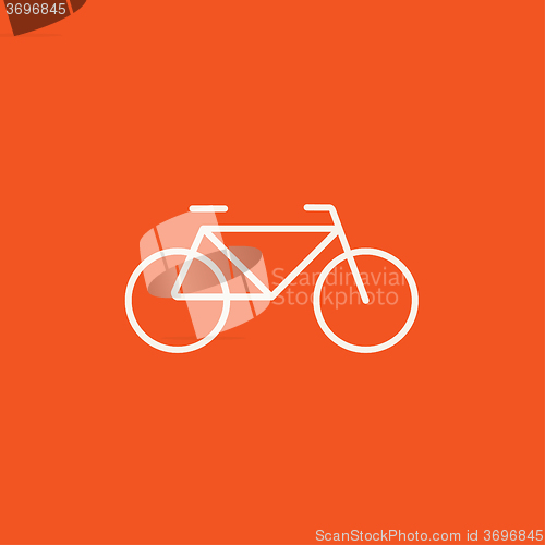 Image of Bicycle line icon.