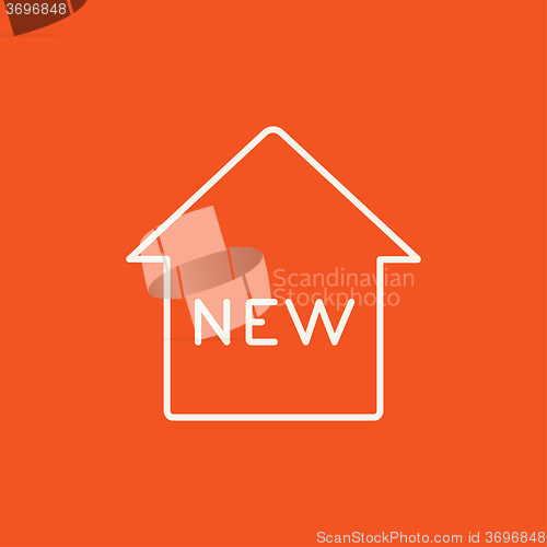 Image of New house line icon.