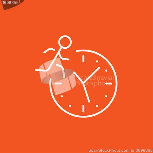 Image of Time management line icon.