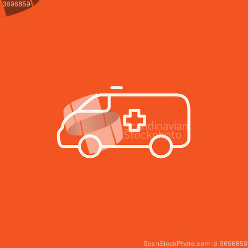 Image of Ambulance car line icon.