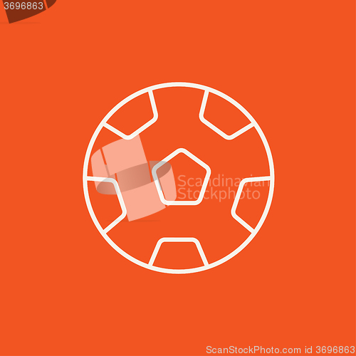 Image of Soccer ball line icon.