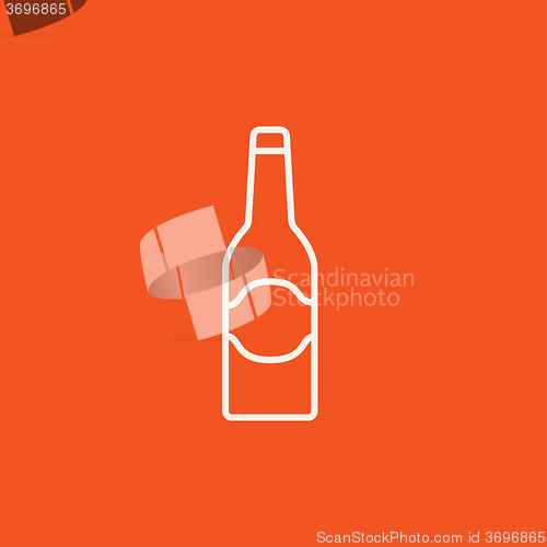 Image of Glass bottle line icon.