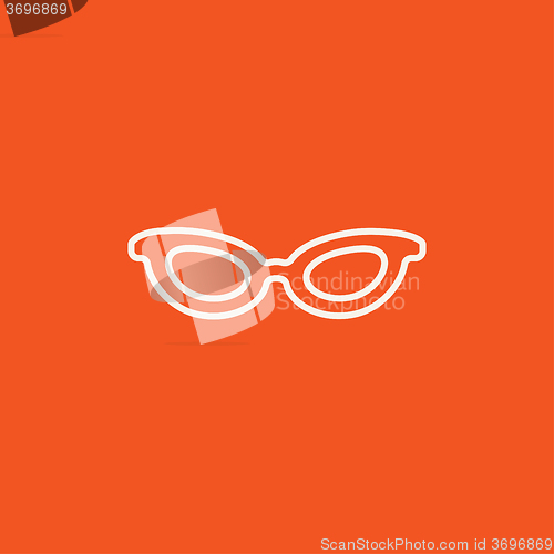 Image of Eyeglasses line icon.