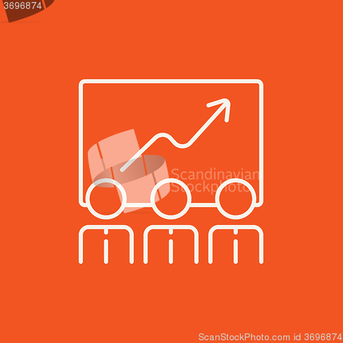 Image of Business growth line icon.
