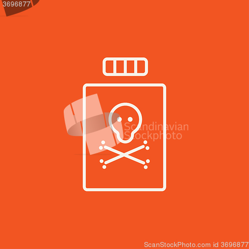 Image of Bottle of poison line icon.