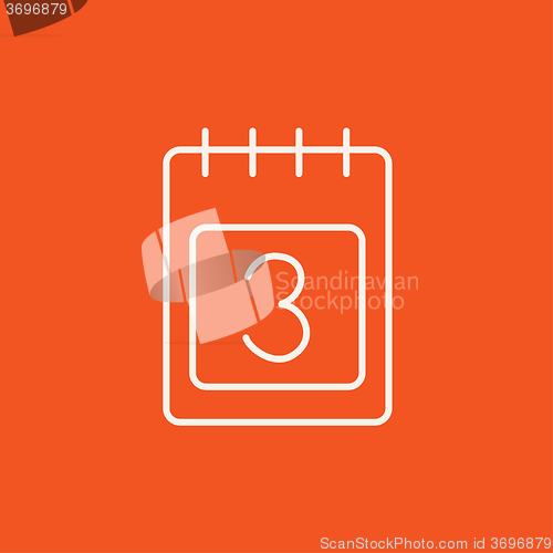 Image of Calendar line icon.