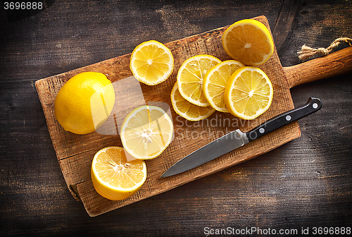 Image of still life with fresh lemons