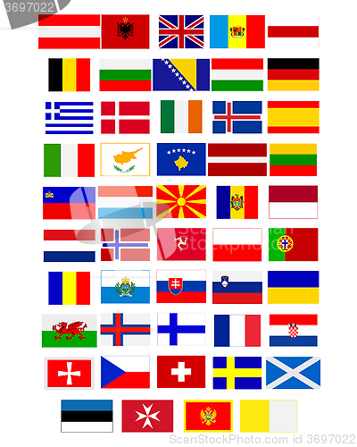 Image of Flags of European countries