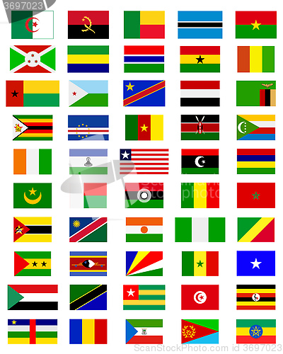 Image of flags of the countries of Africa