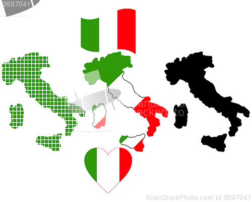 Image of map of Italy